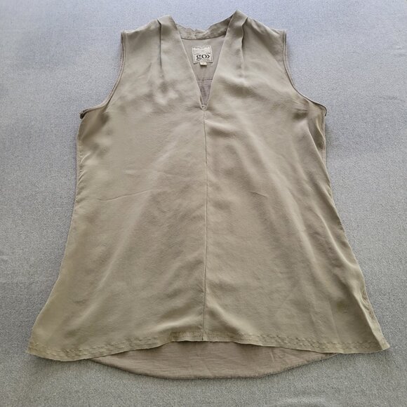 Go> by GoSilk - Silk and Linen Sleeveless top - Picture 2 of 10